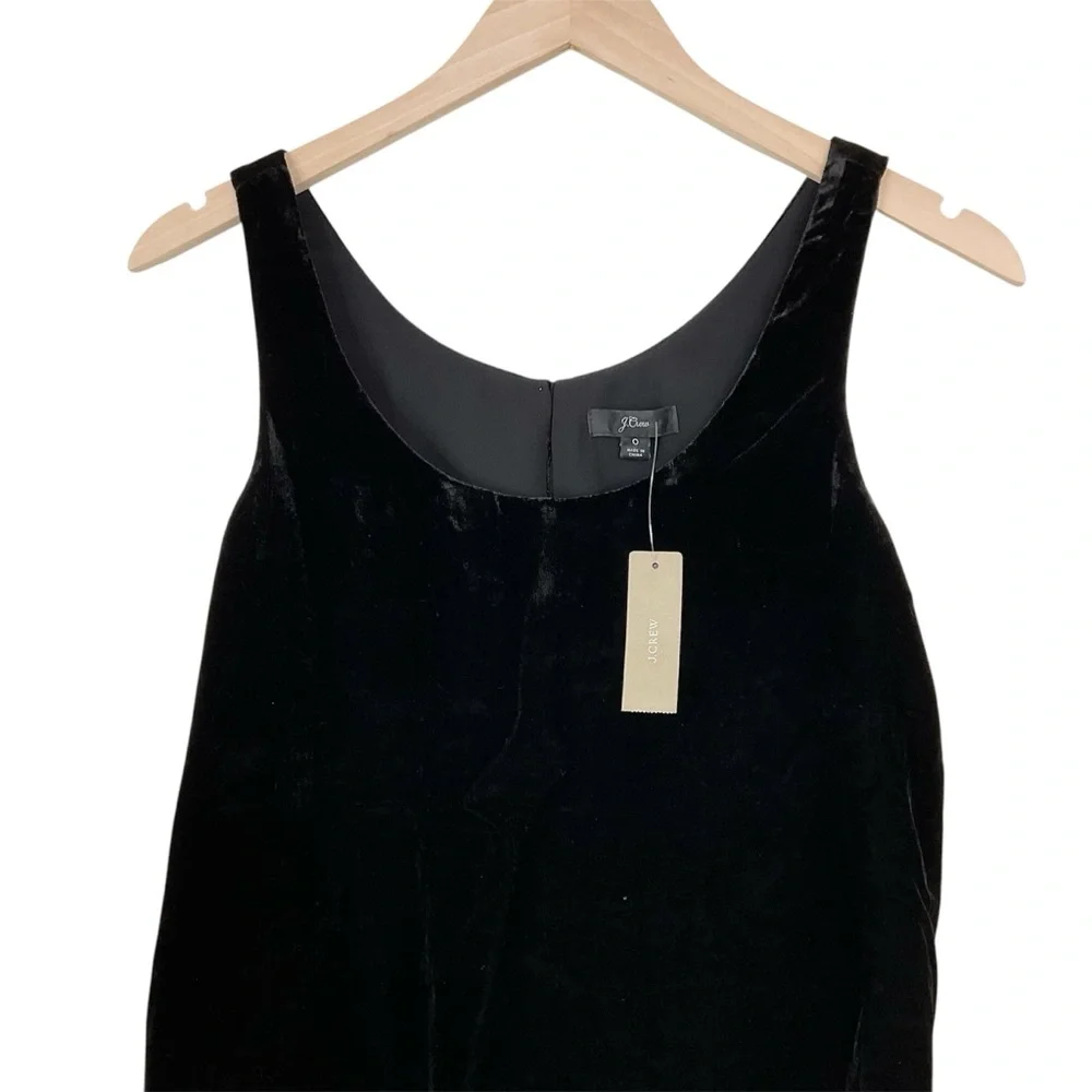 J. Crew Black Velvet Tank Top Size 0